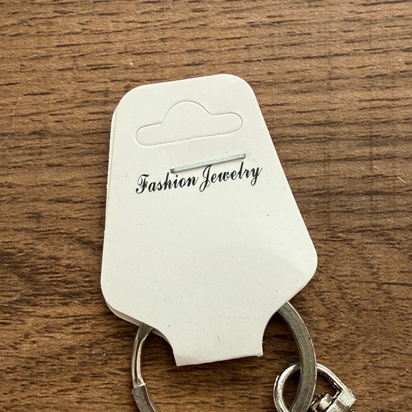 Fashion Jewelry Silver Keychain with Red and Green Accents - Picture 3 of 6